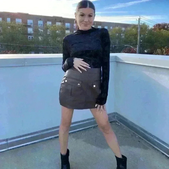 Leather Skort - Picture 2 of 2